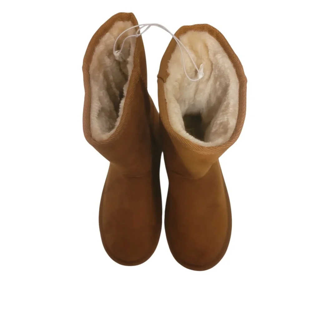 Nordstrom EUC Harper‎ Canyon Girls Chestnut Boots Faux Fur Sz 3